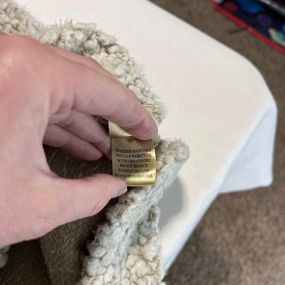 True Grit Gray Fleece quarter zip pullover jacket men's size small - Picture 4 of 8